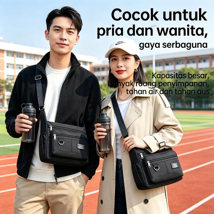 Tas Selempang Anti Aus Tahan Lama Bahan Tebal Kuat Tidak Mudah Sobek Kapasitas Besar untuk Pria Dan 