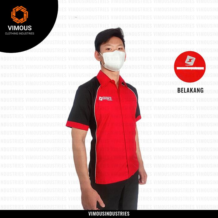 Kemeja Seragam Kerja Kurir Ekspedisi Pengiriman Staff Counter Sicepat