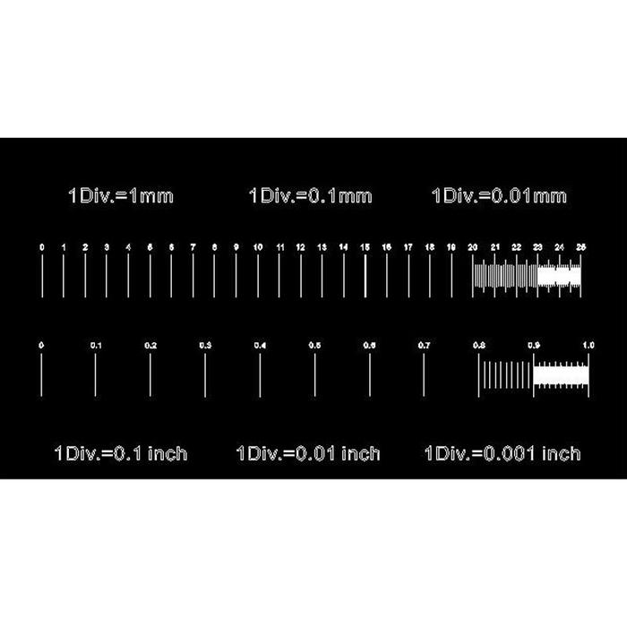 Stage Micrometer Metric English System Calibration Glass Slide for