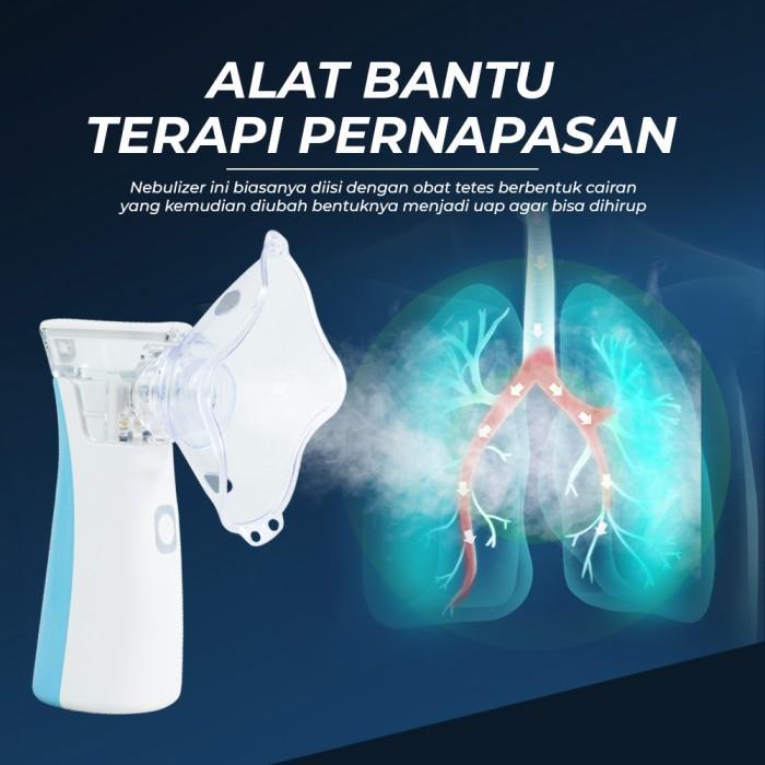 Portable Mesh Nebulizer Alat Bantu Uap Pernafasan Asma Pilek Oksigen