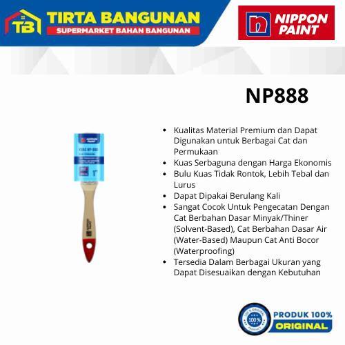 Nippon Paint NP888 Kuas Cat Serbaguna dengan Harga Ekonomis - Kuas Tembok & Cat Minyak Tersedia 1-4 