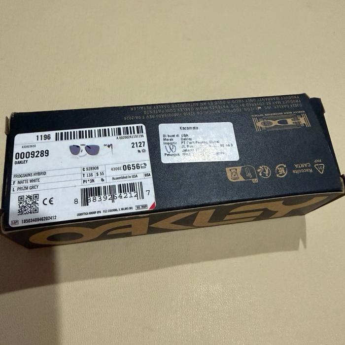 Oakley Frogskins Hybrid Matte White Prizm Grey Lenses Original