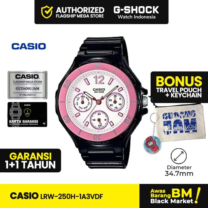 Casio General LRW-250H-1A3VDF | Jam Tangan Wanita Cewek | Analog | Anti Air | Original | Casio Woman