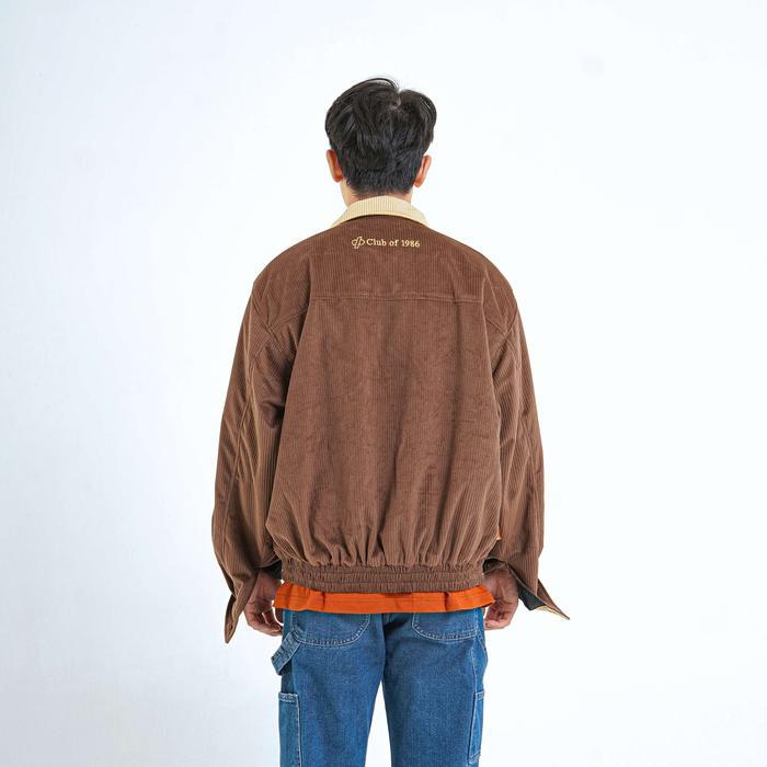 CORDUROY VINTAGE JACKET FUJITORA CLUB of 1986 / Jaket Korduroy Flight Riding Bomber Retro Classic Vi