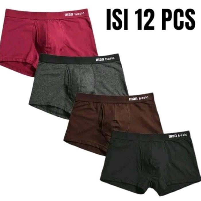 Promo FLASH SALE Pria: Lembut, Adem, Isi 12 - XXL Nyaman dalem Art pakaian trunks costume Fit