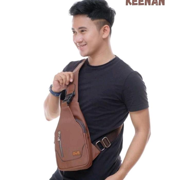 Waistbag Keenan By Biru Tsabita Tas Pria Hitam Pinggang Slingbag