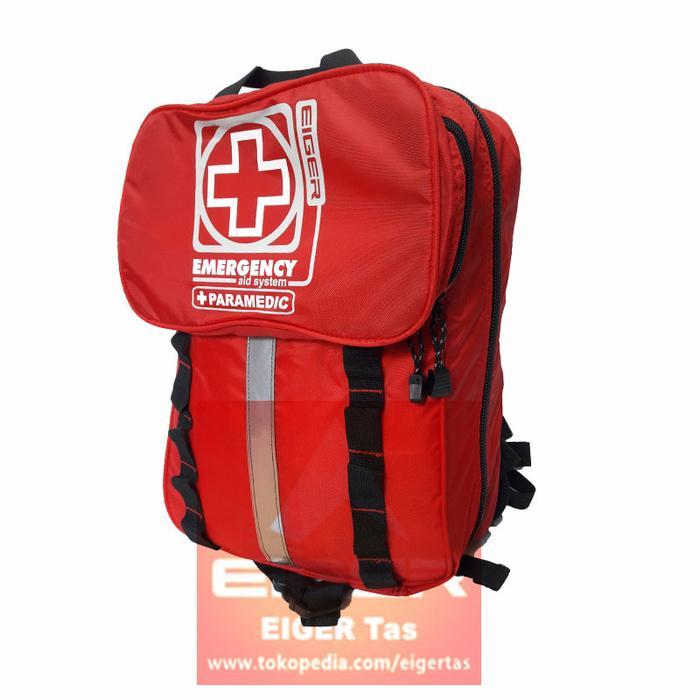 Tas Ransel P3K EIGER 6104 Red - Tas Obat - Tas Peralatan Kesehatan *