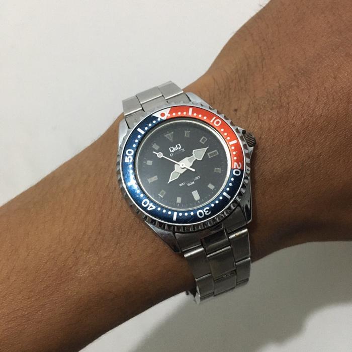 JAM SECOND PRIA Q&Q DIVER PEPSI MID SIZE