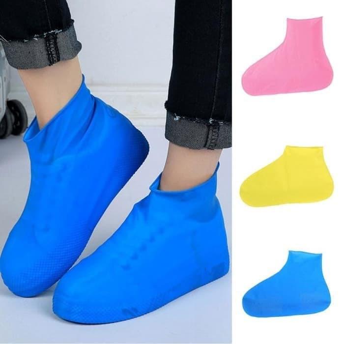Sarung Sepatu Waterproof Cover Shoes High Karet Pelindung Sepatu Air - PENDEK