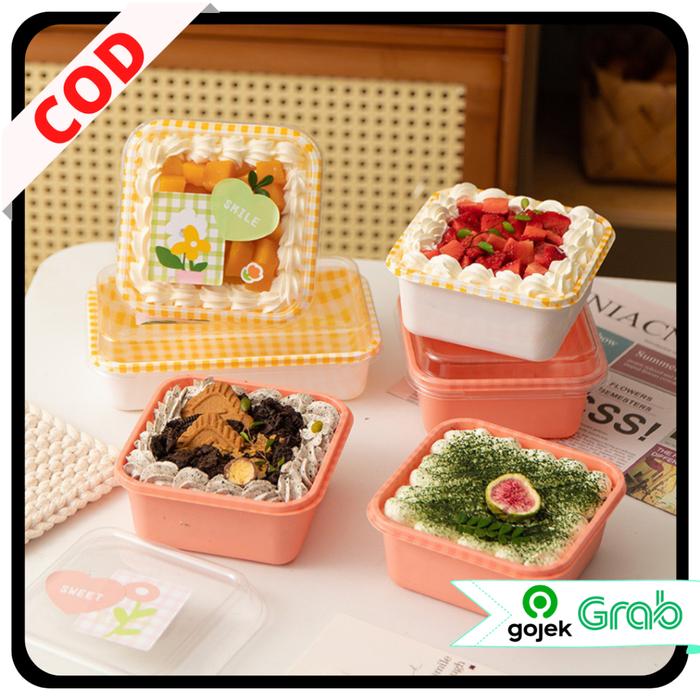 KAISSO - CAKE BOX WADAH ROTI SNACK DESSERT BOX PACKAGING MILK BUN MINI KOTAK PENYIMPANAN KUE
