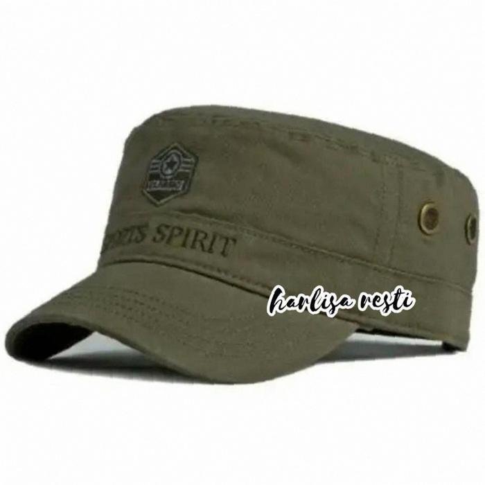 COD Topi Terbaru Komando SPORT SPIRIT | Topi Komando Polos / Topi Komando Army / Topi Pet Pendek Pri