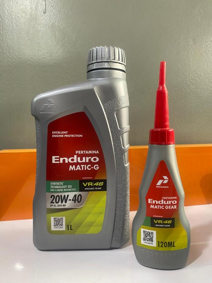 (ASLI 100%) OLI MOTOR ENDURO MATIC PAKET GARDAN / Gear 1Liter / OLI MOTOR MATIC / ORIGINAL PERTAMINA