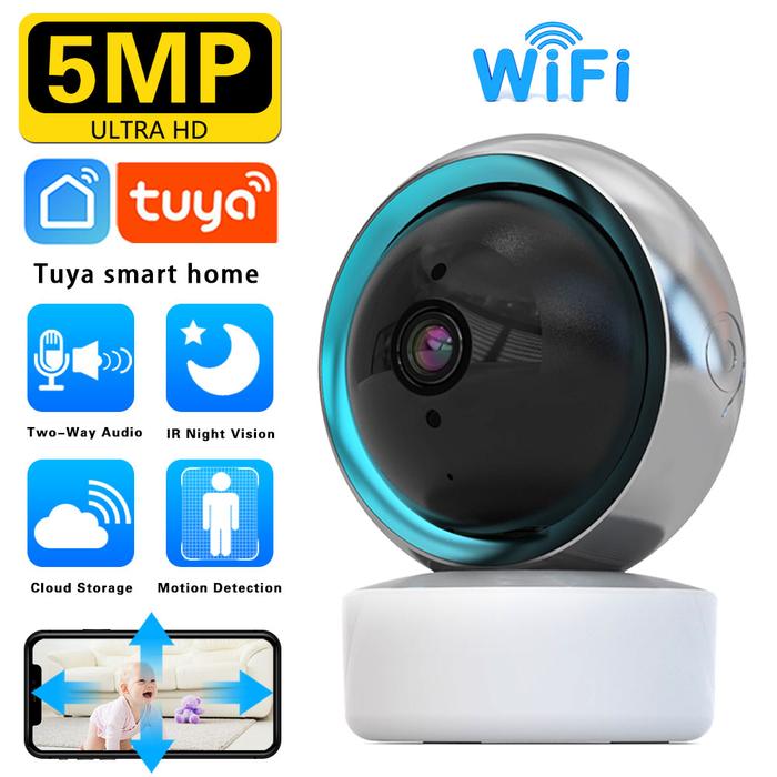 5MP Tuya Wifi Auto Tracking Camera Video Surveillance Camera HD Night