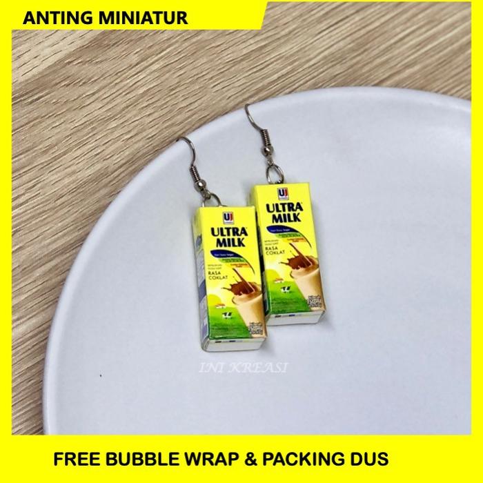 MINIATUR PRODUK ANTING SUSU ULTRA MILK