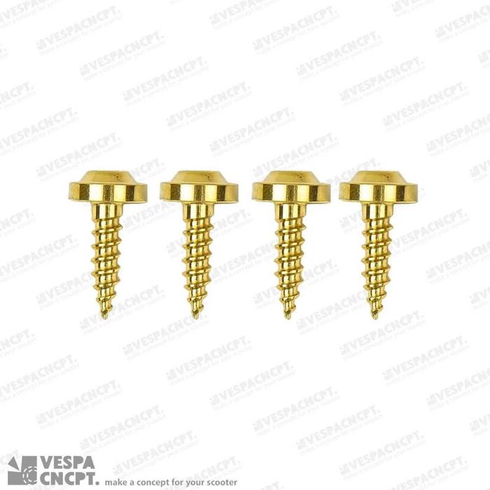 Baut Titanium Flat Cover Aki Gold Vespa Sprint Primavera Gts