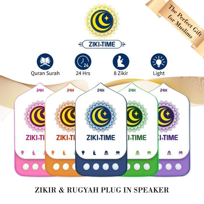 PROMO 2026 Asli ZIKI TIME Speaker Quran 30 Juz Murottal Lampu Tidur 24 Jam ELP-401 Ruqyah Zikir Ayat