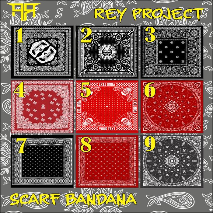 Masker Bandana/Slayer Sapu Tangan/Slayer Bandana Multifungsi/Bandana Slayer Custom REY PROJECT