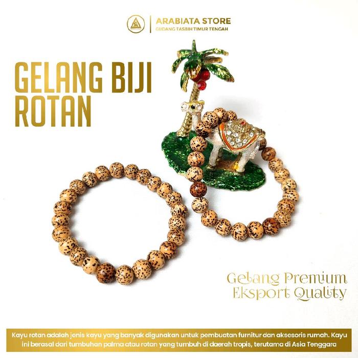 Gelang Aesthetic Biji Rotan Asli Cantik dan Unik