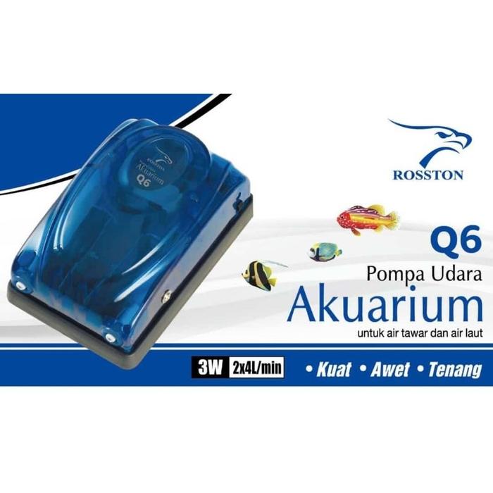 Mesin Pompa Gelembung Aerator Udara Aquarium 2 Lubang L2 Rosston Q6