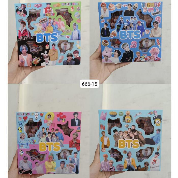 100 Lembar Sticker BTS BT21 Waterproof Anti Air Per Box Tinytan Korea Waterproof Stiker Jungkook Jim