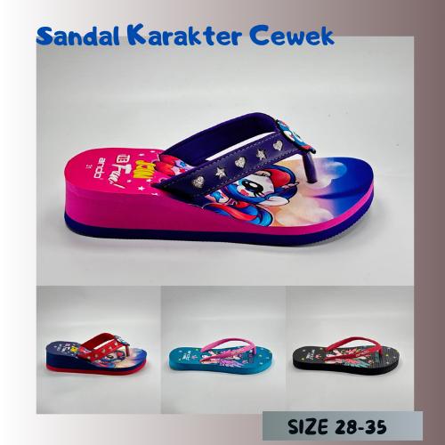 Sandal Ando Karakter Anak Unicorn, Unicorn 02 Sandal Motif Unicorn Size 28/35 Karakter Ando Original