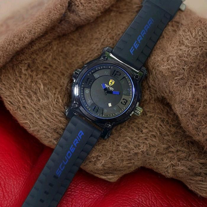 Jam Tangan Pria dan Wanita Ferrari Original || Jam Tangan Anak Pria dan Wanita Analog Strap Rubber F