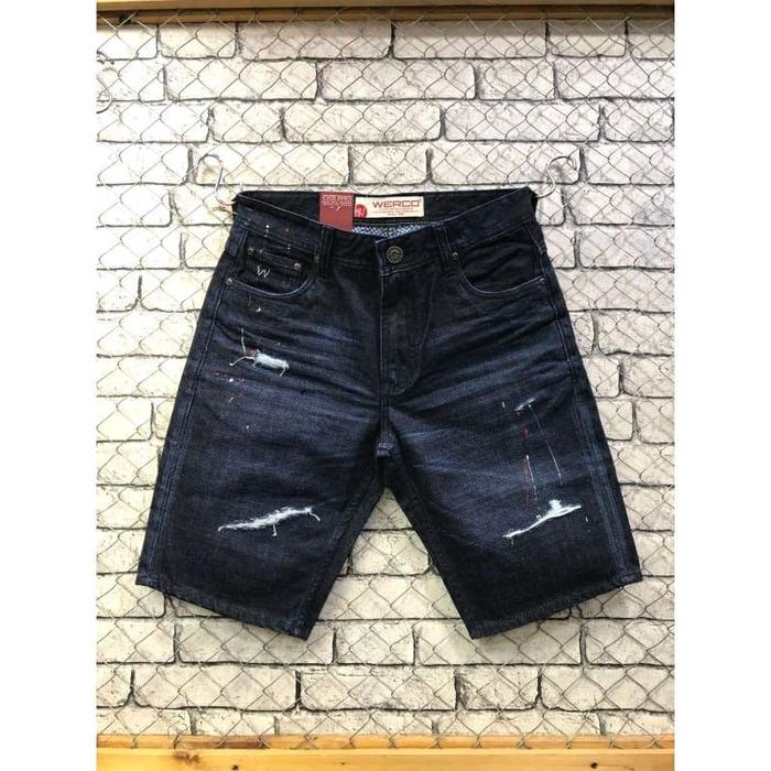 celana jeans pendek werco original termurah/celana jeans pendek werco masa kni/celana jeans pendek w