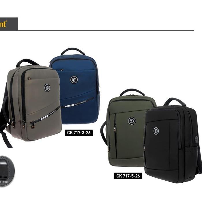 President Tas Ransel Ck616 Laptop Backpack Pria Wanita Usb Port Original