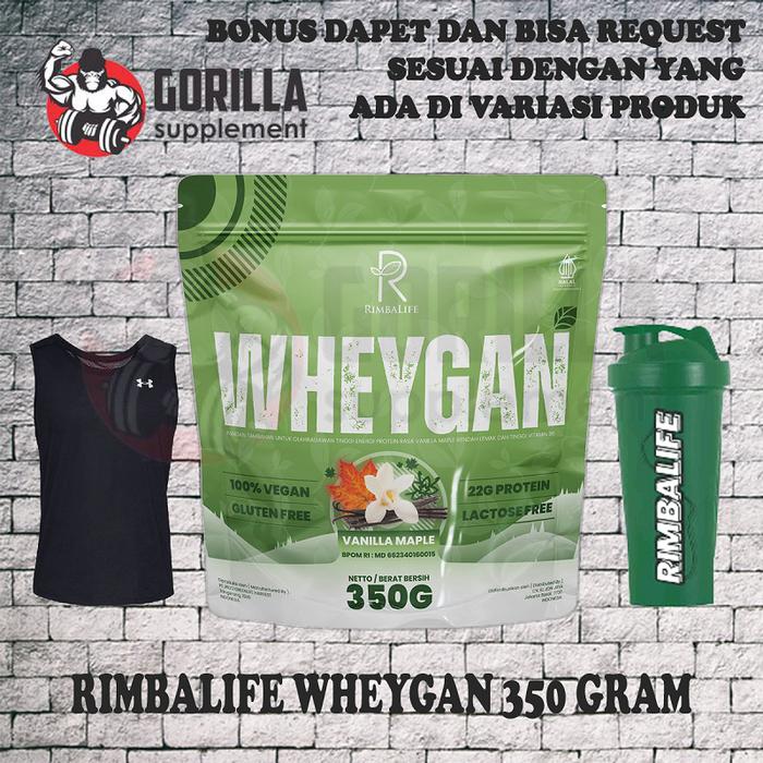 RIMBALIFE WHEYGAN RIMBA WHEY GAN 350 GRAM VEGAN PROTEIN PLANT BASED PROTEIN WHEY GAN PEA PROTEIN