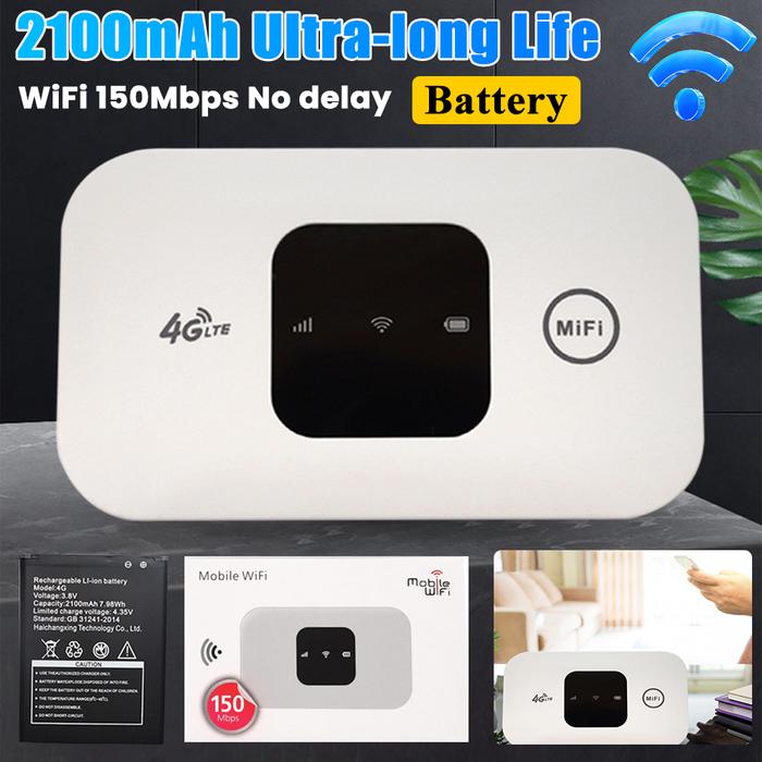 4G Lte Router Wireless Wifi 2100mAh Mobile Hotspot with SIM Card Slot Hotspot Pocket WIFI 150mbps Fo
