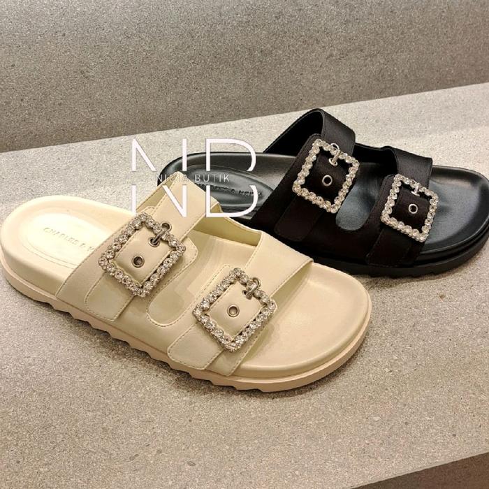 Sandal ck double strap chain