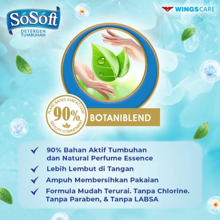 [Paket isi 6] SoSoft Deterjen Cair Rose & terlily tol 700ml