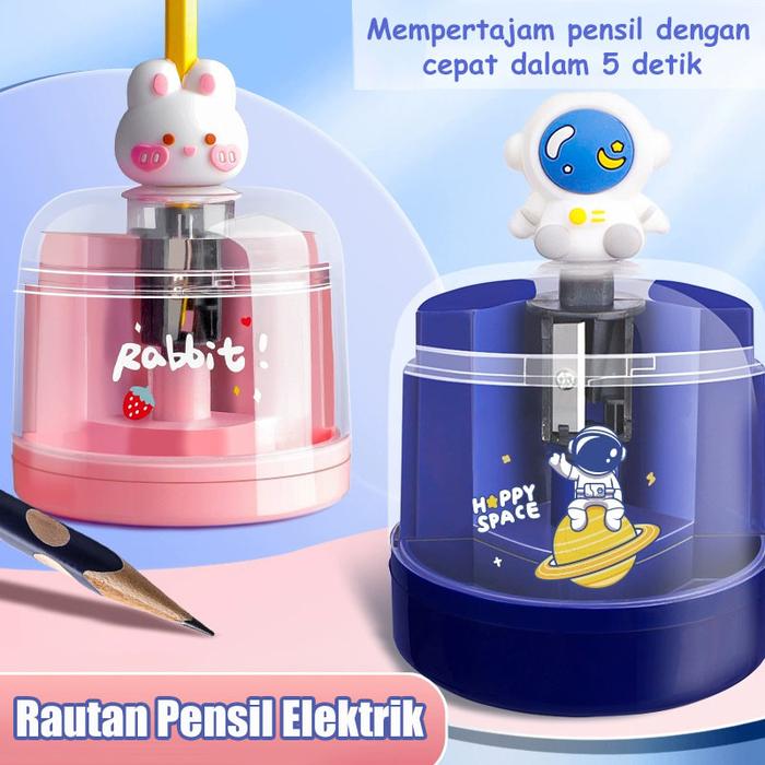 【LEMLINGER】Rautan Pensil Elektrik Kartun Anak-anak Rautan Pensil Elektrik Rautan Pensil Rautan Pensi