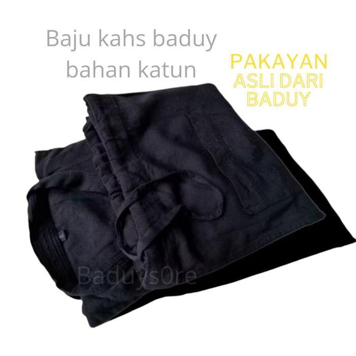 stelan baju tanpa kancing baju kampret pakayan baduy hitam