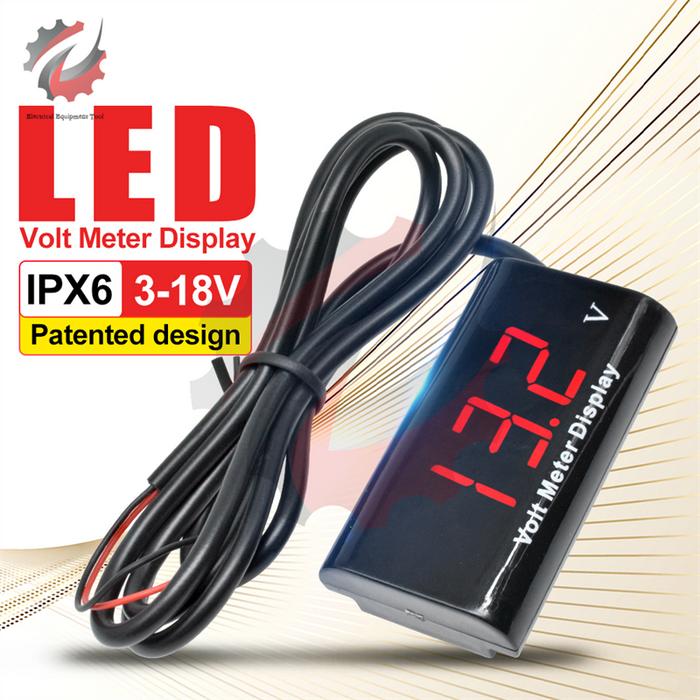 0.56 inch DC 8V-18V LED Digital Waterproof Voltmeter Voltage Tester