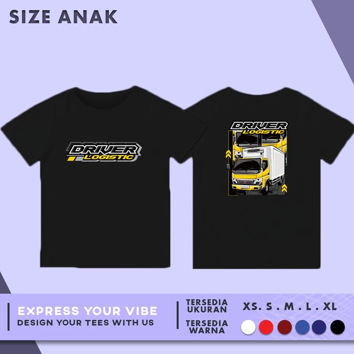 Kaos Anak Baju Driver Muda - Driver Logistic indonesia | Cotton Combed 30s