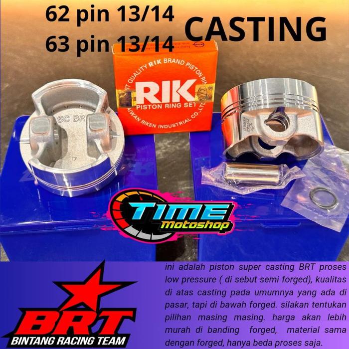 PRODUK ASLI PISTON BRT FORGED dan CASTING & RING SET ALL SIZE ( 53 / 53.4 / 54.50 / 55 / 55.25 / 57 