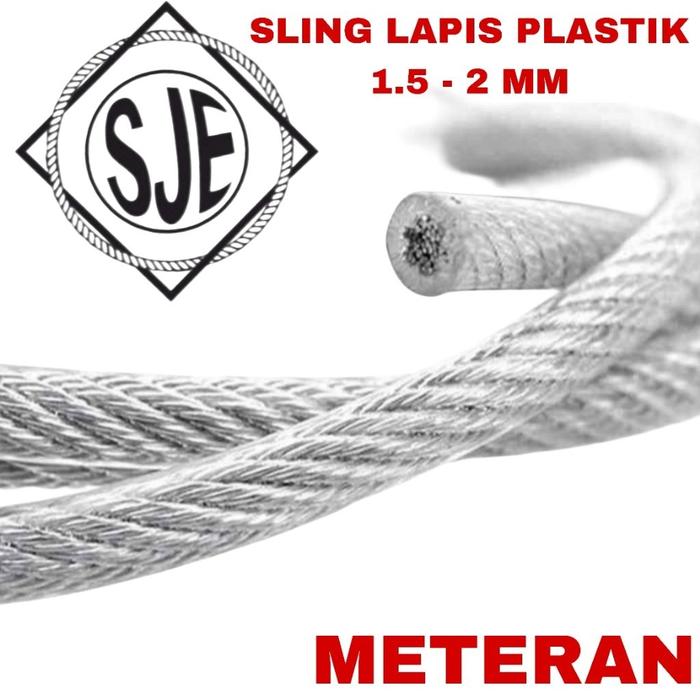 seling baja lapis plastik 2mm / sling baja lapis plastik 2mm / seling baja 2mm lapis plastik
