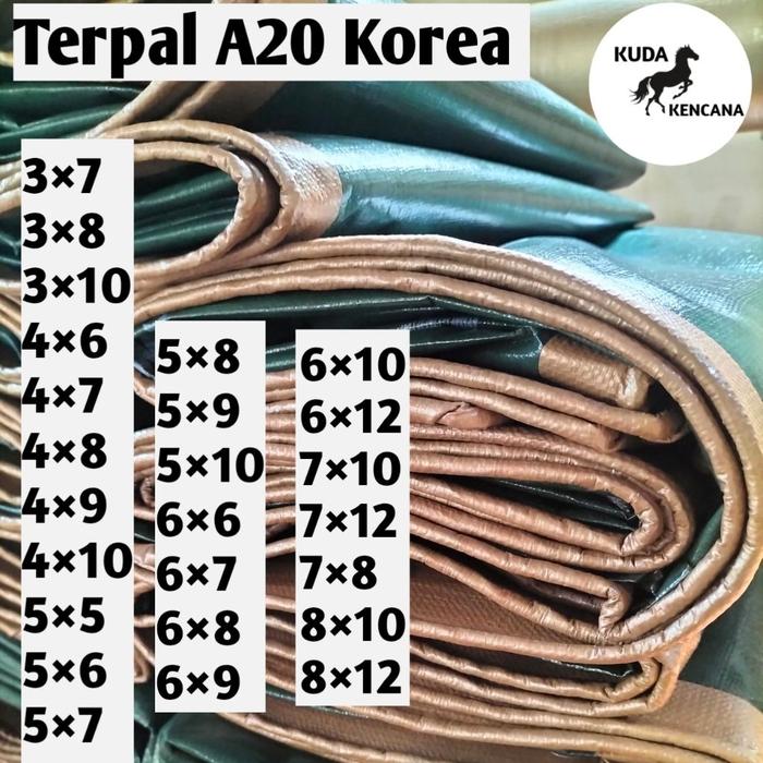Terpal A20 Korea Tenda custom ukuran waterproof anti air