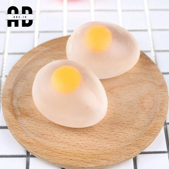 ABS - Mainan Squishy Telur Bening Mainan Squishy Mainan Viral Anti Stress Mainan Murah Mainan Unik M