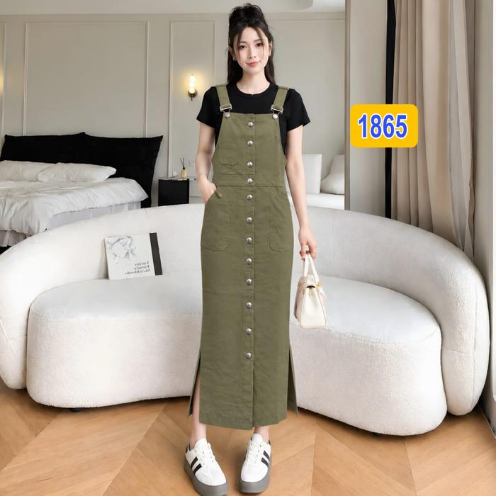 Arsofashionshop/Dres Rompi Jamsuid 1865/Terusan Wanita Import/Dres Katun Dewasa/Outfit Cewek Remaja/
