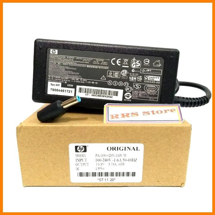 Adaptor Charger HP 19.5V 3.33A 4.5x3.0MM PIN BLUE PPP009A PPP009D AD9043- HSTNN-CA15 HSTNN HP CHROME
