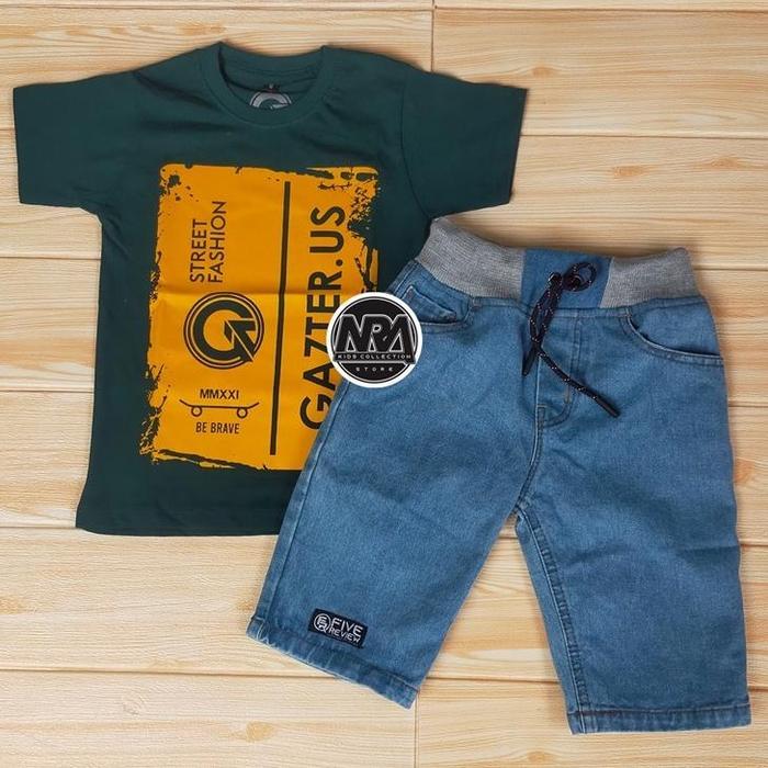 Nra Kaos Anak Setelan Distro / Jeans / Setelan Baju Anak Laki Laki /
