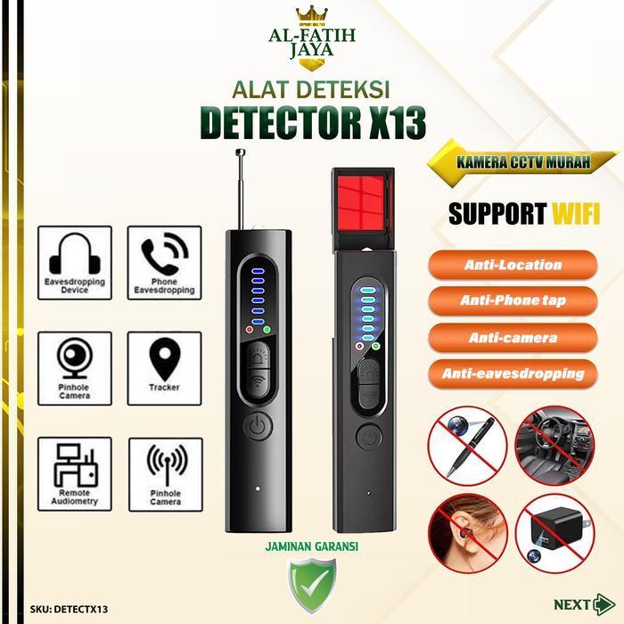 Detector X13 Spy Rf Audio Finder Detektor Pelindung Privasi Detesi Spycam Hidden Kamera Gps Tracker