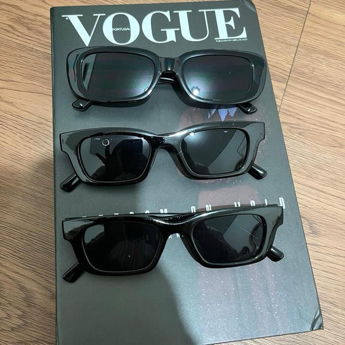 Kacamata Hitam Kekinian Model Vogue Hitam dengan Lensa Hitam untuk Gaya Anda