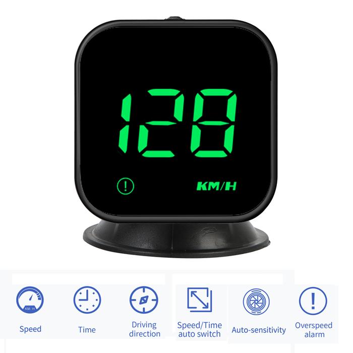 LED HUD Fatigue Driving Reminder Speedometer 2.5 Inch G4S Car Head Up Display With GPS Compass Auto-