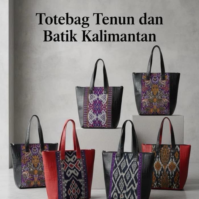 Totebag Tas Selempang Pria Wanita Bahan Kain Tenun Etnik
