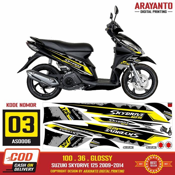Stiker Striping Suzuki Skydrive 125 2009-2014 Variasi Grafis AS0006
