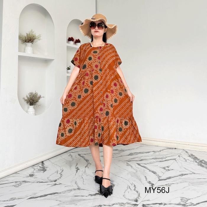 Daster Miranda ld 120cm Batik Cap Handmade By vitela Bahan Rayon Pekalongan  Busui Bumil