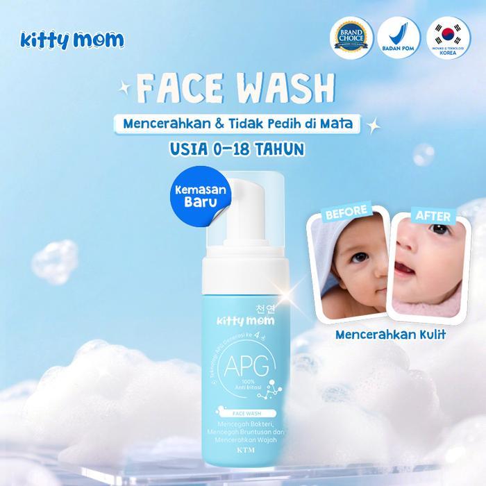 Kitty Mom Face Wash Sabun Cuci Muka Anak | Teens Facial Foam | Pembersih Wajah Bruntusan Jerawat Bay